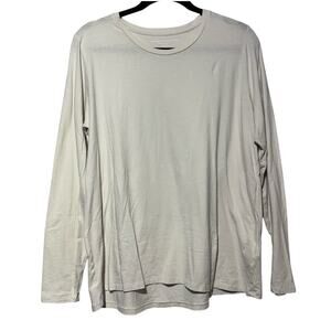 Majestic Filatures Deluxe Teeshirt Tan Long Sleeve Top Casual Capsule PREOWNED 4